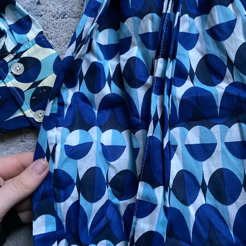 BODEN Blue Patterned Women's Dress - Picture 5 of 6